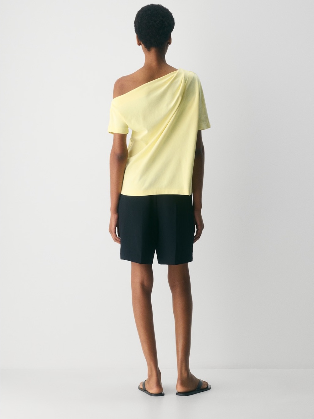 NWT Aritizia Babaton InterLock Cotton Script Top, lemonade, XS - Picture 2 of 10